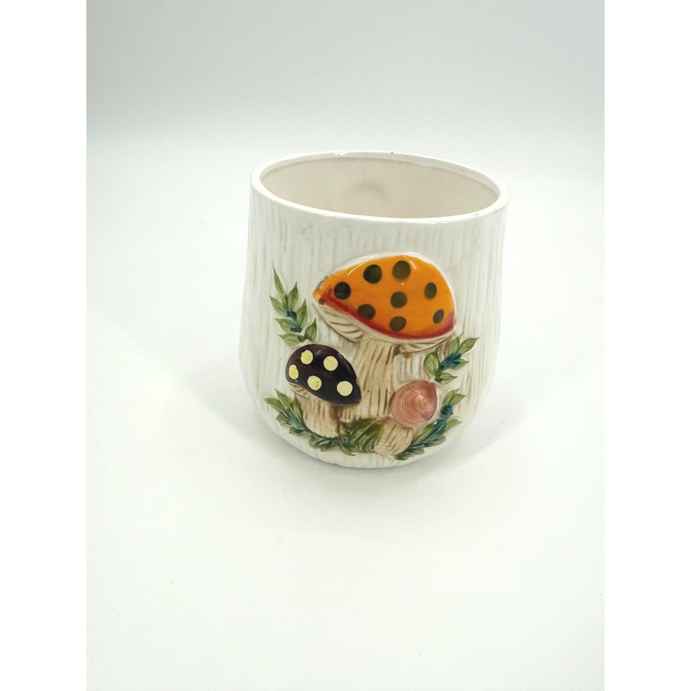 Vintage 1978 Merry Mushroom Sears Roebuck 5" Tall Ceramic Canister *NO LID*